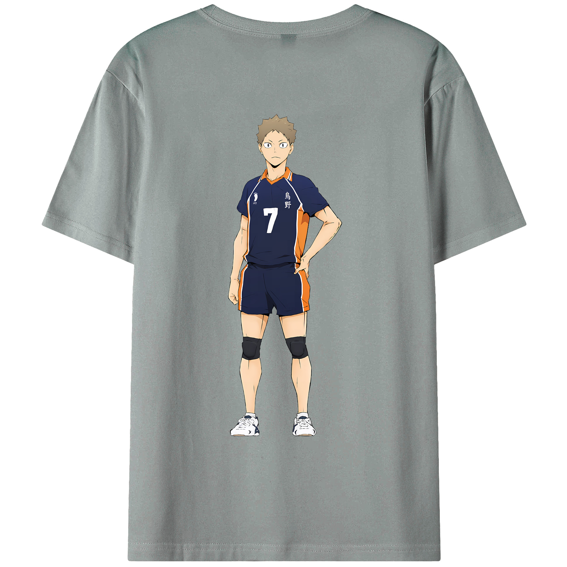 （画像用） ハイキュー!! Haikyu!! 綿100％ メンズ半袖Tシャツ（バックプリント） 通気性